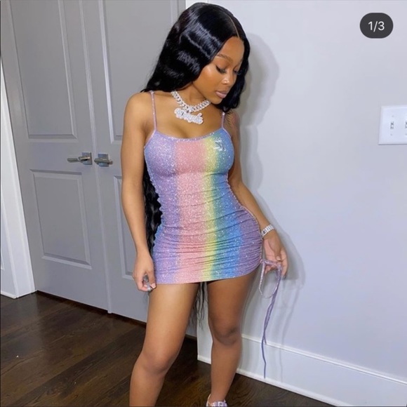 Shane Justin Rainbow Diamond Dress - Picture 2 of 12